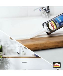 Pattex Silicone Acetico per Cucine e Sanitari - Trasparente 280 ml