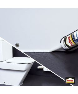 Pattex Silicone Cucine e Sanitari - Bianco 280 ml - Resistente Muffa e Umidità