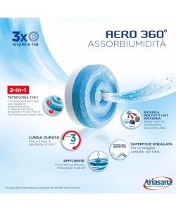 Ariasana Ricariche Tab Aero Assorbiumidità - Inodore - 3x450g