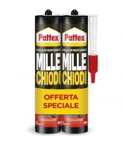 Pattex Colla Flessibile Bipacco Millechiodi Extreme Bianco 460 g