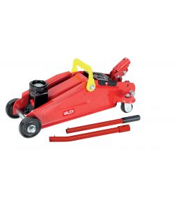 Valex Cric Idraulico a Carrello 2T Rosso Portata 2000kg Altezza 330mm