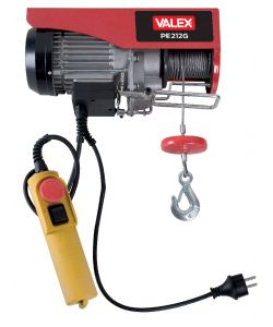 Valex Paranco Elettrico PE212G 500W Rosso Portata Max 200kg Alzata 12m