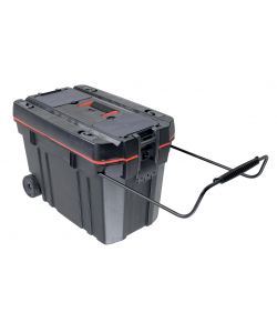 Valex Baule Plastica Portaoggetti Nero 61x42x42 cm con Ruote