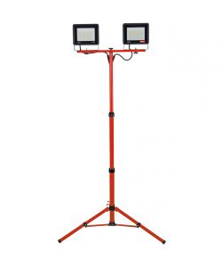 Valex Proiettore LED Faro Da Cantiere Fredda 2x50W Treppiede Regolabile