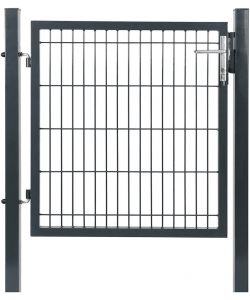 VERDELOOK Cancello Ferro Grigio 100x100 cm con Pali di Sostegno Inclusi