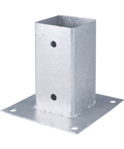 VERDELOOK Piastra Fissaggio Pali 71x71 mm Grigio Metallo per Esterni