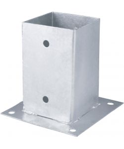 VERDELOOK Finale di Fissaggio Metallo 90x90 mm Argento per Pali