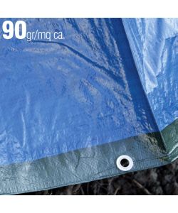 Verdelook Telo Occhiellato Multiuso - Blu o Verde - 3x5 m