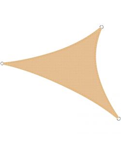 Verdelook Vela da Giardino Triangolare Beige 3,6x3,6x3,6m con Anelli