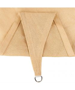 Verdelook Vela da Giardino Triangolare Beige 3,6x3,6x3,6m con Anelli