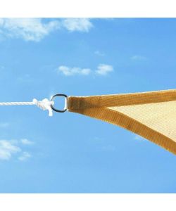 Verdelook Vela da Giardino Triangolare Beige 3,6x3,6x3,6m con Anelli