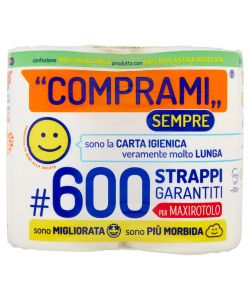 Carta Igienica Sempre 600 Strappi Maxirotoli 4pz