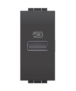 Caricabatterie USB da 5 Vdc per dispositivi elettronici fino a 1500mA - Alimentazione da 230 Va.c. Antracite