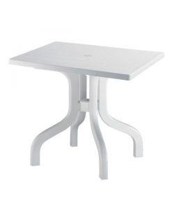 Tavolo resina ribalto bianco 80 x 80 cm