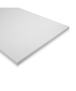 Pircher Mensola in Legno Bianco Melaminico 4 Lati Bordati - 50x100 cm