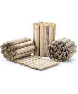 Pircher Bordura Arrotolata in Legno di Pino Naturale - 200x20 cm