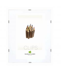 Bubola Naibo Cornice a Giorno Clips 40x50 cm Vetro e MDF Trasparente