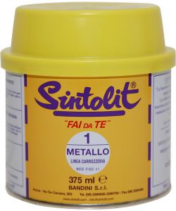 Stucco per metallo bicomponente 375 ml Sintolit