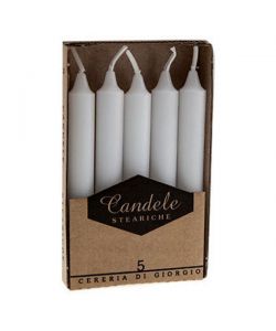 Candela Stearica Bianca Mm 150 Pz 5