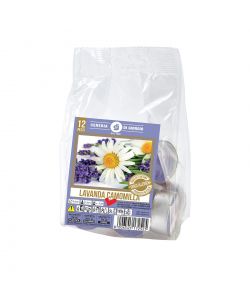 CERERIA DI GIORGIO Tealight profumato lavanda 12 pz bianco senza allergeni