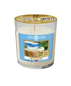 CERERIA DI GIORGIO Candela Profumata in Vetro Bianca 7x8 cm Cotone