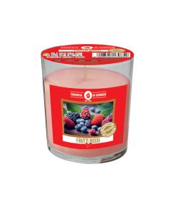 Cereria di Giorgio - Candela profumata in bicchiere 7x8 cm Frutti Rossi - Bianco