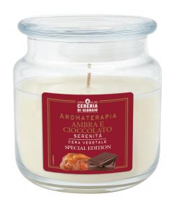 CERERIA DI GIORGIO Candela profumata giara 10x11 cm Ambra e Cioccolato