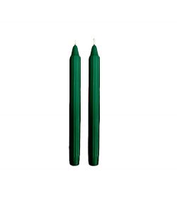 CERERIA DI GIORGIO Candele Doriche Verde Scuro 25 cm - Set 2 Pz