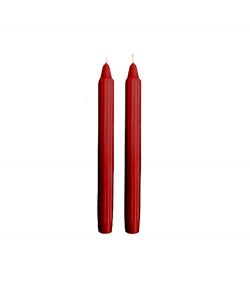 CERERIA DI GIORGIO Candele decorative scanalate Bordeaux 25 cm 2 pz
