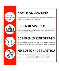 Lavatelli Scatola Componibile - Cartone Decorato - 40x50x25 cm
