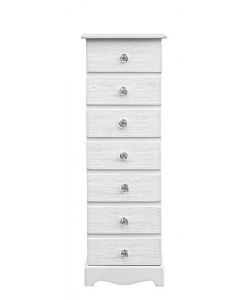 Bizzotto Cassettiera Blanc Bianco Opaco 7 Cassetti 29x23x89 cm