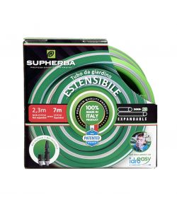 Supherba Kit tubo estensibile 14m diametro 1/2 verde con raccordi e lancia