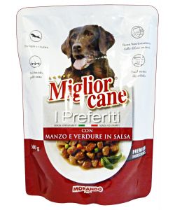 Miglior Cane Bocconcini Manzo e Verdure 300g in Salsa Pronto da Servire