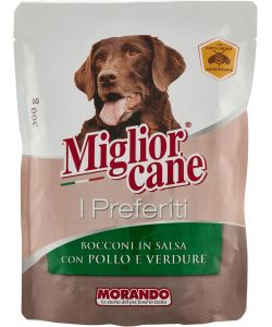 Miglior Cane Cibo per Cani Busta Pollo e Verdure 300g Bianco
