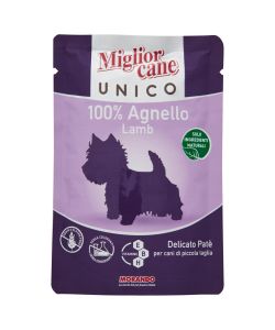 Miglior Cane Paté Agnello 100 g - Alimento completo per cani - Confezione pratica