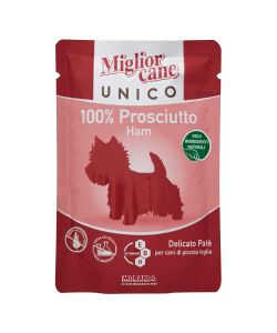 Miglior Cane Paté Prosciutto 100g - Cibo Completo per Cani di Piccola Taglia