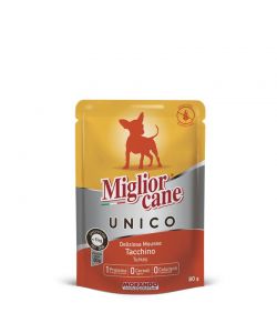 Miglior Cane Mousse Tacchino 80 g - Alimento umido per cani - Wellness System