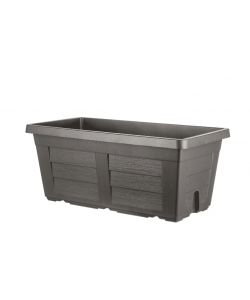 Bama Fioriera Antracite Effetto Legno 60x30x26 cm per Esterni e Interni