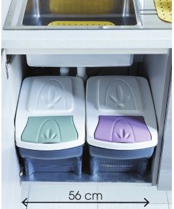 Bama Set 3 Pattumiere Raccolta Differenziata - Assortiti - 20 l