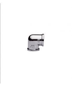 Idro-Bric Raccordo Gomito Femmina-Femmina 3/4 Ottone Cromato 90°