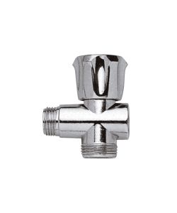 IDRO BRIC Rubinetto sottolavabo 3 vie ottone cromato 1/2' M x 1/2' F x 3/4' M