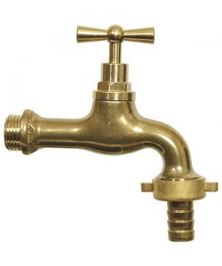 IDRO-BRIC Rubinetto Portagomma a Vitone Giallo 1/2' in Ottone