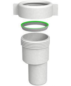 Idro Bric Raccordo di aumento MF in polipropilene bianco 32x1'1/2