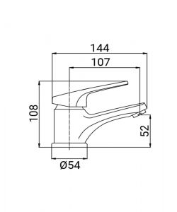 Idrobric Rubinetto Bagno Mia Cromato - Leva Metallo, Cartuccia Ceramica