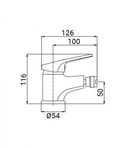 Idrobric Rubinetto Miscelatore Bidet Mia Cromato - Ottone 40mm