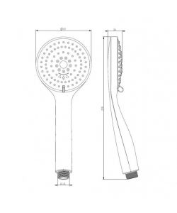 Doccia Eternity 3 getti diam.97 mm