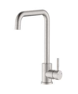 IDRO-BRIC Brooklyn Miscelatore lavello alto girevole acciaio spazzolato 40 cm