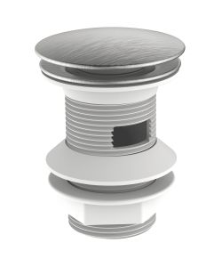 Piletta scarico click-clack 1'1/4 acciaio spazzolato regolabile