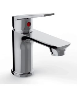 Kalos Rubinetto Lavabo Monocomando Cromo Ottone 35mm Completo Flessibili