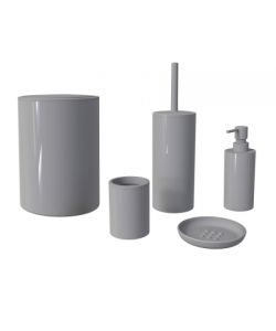 Lucy Set Accessori Bagno 5 Pezzi Beige in Termoplastica Resistente